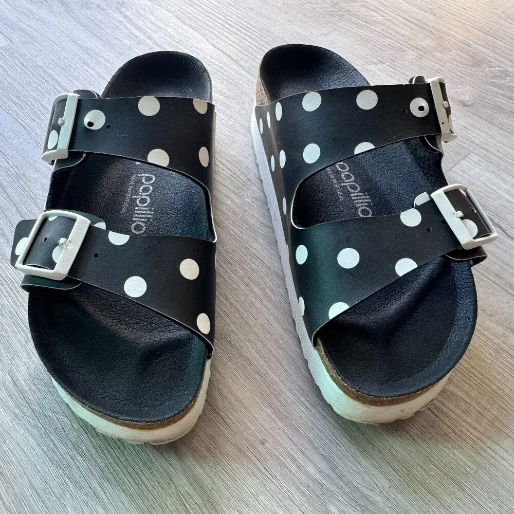Birkenstock Papillio Arizona Platform Polka Dot Sandals EU 36 / US 5-5.5